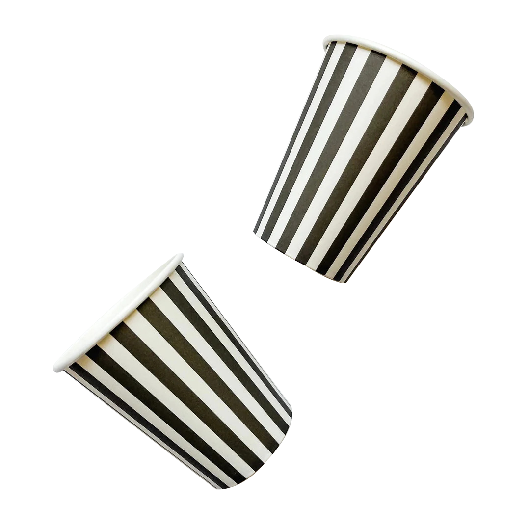 Black paper cups packaging