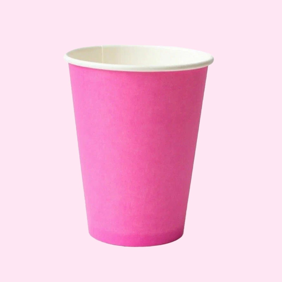 Custom Pink paper cups packaging